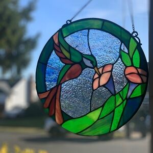 Vintage hummingbird sun catcher